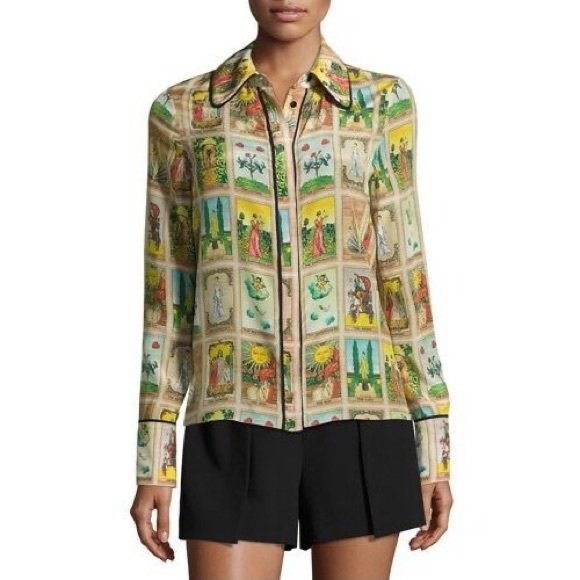 Alice + Olivia Tops - Alice + Olivia Tarot Card Blouse Size M